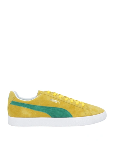 Shop Puma Suede Vtg Mij Retro Man Sneakers Yellow Size 7 Soft Leather
