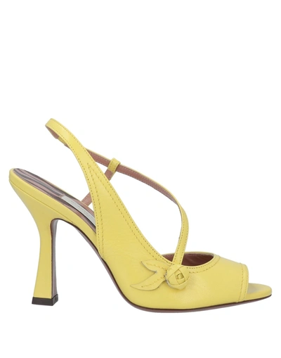 Shop L'autre Chose L' Autre Chose Woman Sandals Yellow Size 6 Soft Leather