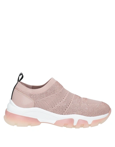 Shop Ermanno Di Ermanno Scervino Woman Sneakers Blush Size 7 Textile Fibers, Soft Leather In Pink