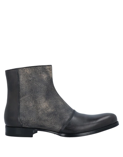 Shop A.testoni Ankle Boots In Steel Grey