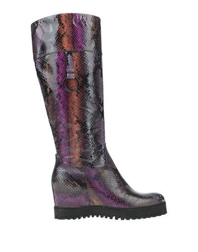Shop Norma J.baker Knee Boots In Purple