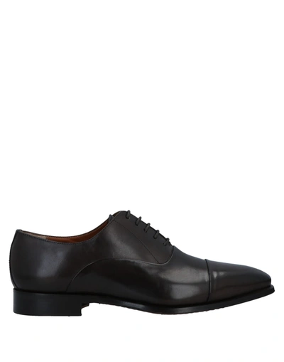 Shop Stefano Branchini Lace-up Shoes In Dark Brown