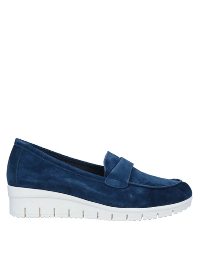 Shop Docksteps Woman Loafers Blue Size 7 Soft Leather