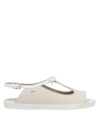 Shop Norma J.baker Sandals In Ivory