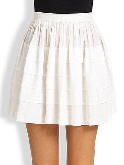 Shop Michael Kors Tiered Mini Skirt In Optic White
