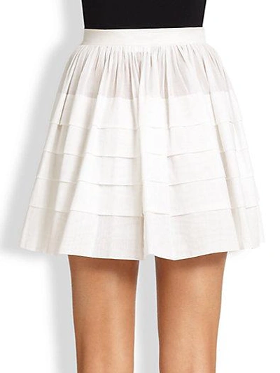 Shop Michael Kors Tiered Mini Skirt In Optic White