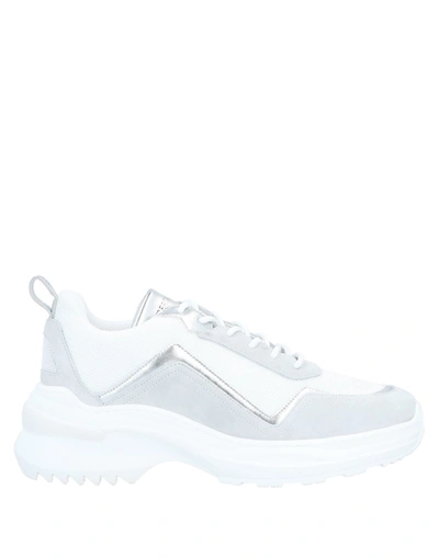 Shop Alberta Ferretti Woman Sneakers Light Grey Size 8 Soft Leather, Textile Fibers