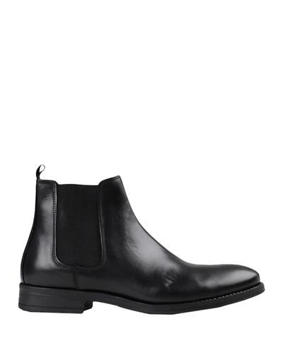 Shop Jack & Jones Man Ankle Boots Black Size 9 Soft Leather