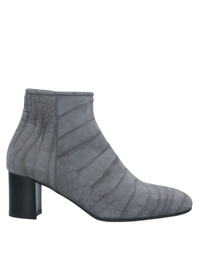 Shop Pedro Garcia Ankle Boots In Grey