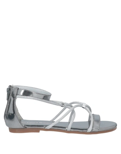 Shop Laura Biagiotti Woman Sandals Silver Size 8 Textile Fibers