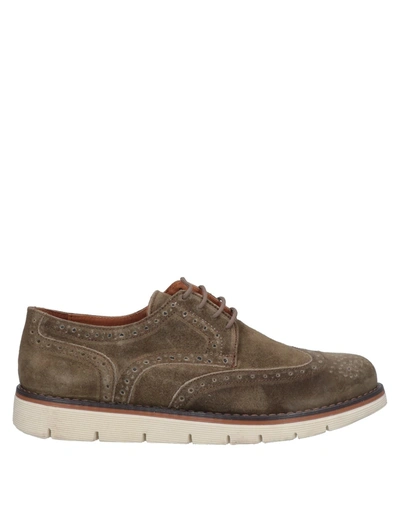 Shop Alexander Trend Lace-up Shoes In Military Green