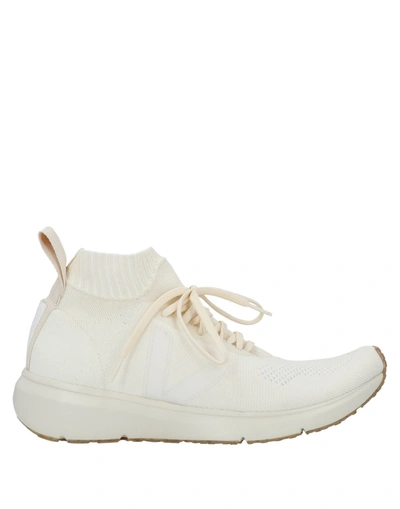 Shop Veja X Rick Owens Man Sneakers Ivory Size 9 Textile Fibers