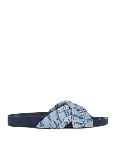 Shop Isabel Marant Woman Sandals Pastel Blue Size 7 Calfskin