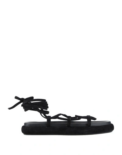 Shop Khaite Woman Sandals Black Size 8 Soft Leather
