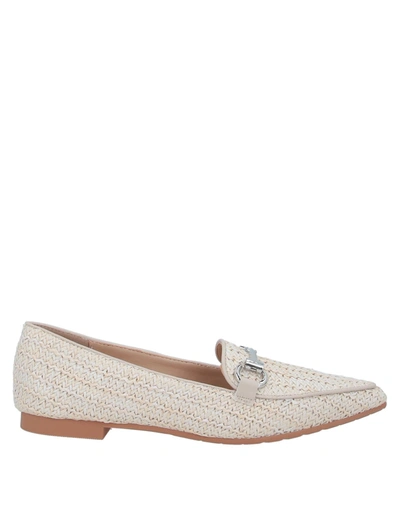 Shop Francesco Milano Loafers In Ivory