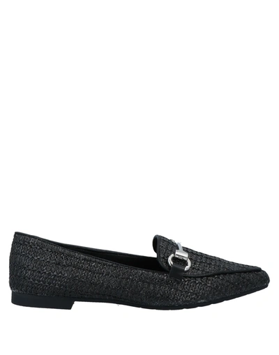 Shop Francesco Milano Woman Loafers Black Size 6 Textile Fibers