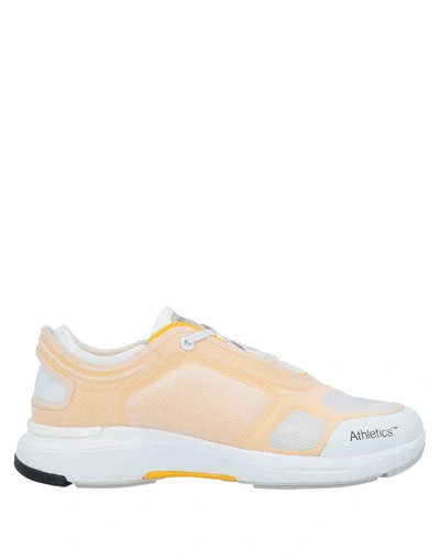 Shop Athletics Footwear Man Sneakers Apricot Size 4 Textile Fibers, Soft Leather In Orange