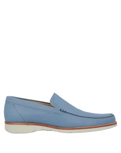Shop A.testoni Loafers In Sky Blue