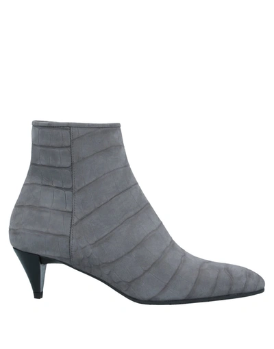 Shop Pedro Garcia Ankle Boots In Grey