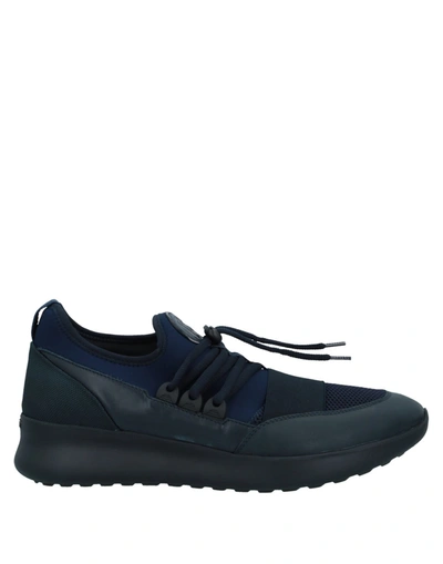 Shop Baldinini Man Sneakers Blue Size 12 Soft Leather, Textile Fibers