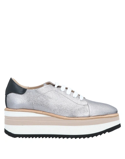 Shop Laura Bellariva Lace-up Shoes In Silver