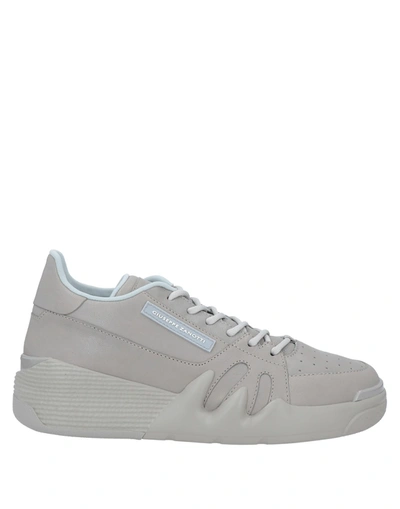 Shop Giuseppe Zanotti Man Sneakers Grey Size 6 Soft Leather