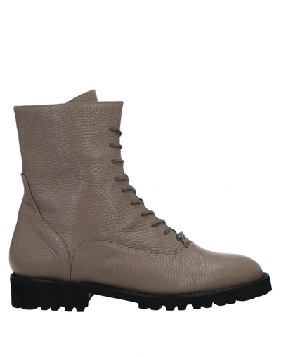 Shop Fabiana Filippi Woman Ankle Boots Dove Grey Size 9.5 Leather