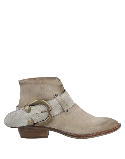 Shop Divine Follie Woman Ankle Boots Sand Size 8 Soft Leather In Beige