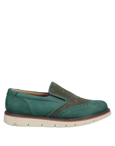 Shop Alexander Trend Loafers In Emerald Green