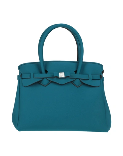 Shop Save My Bag Woman Handbag Deep Jade Size - Peek (polyether - Ether - Ketone), Polyamide, Elastane In Green