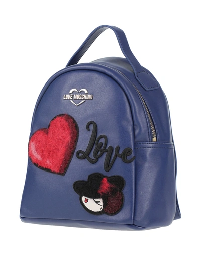 Shop Love Moschino Backpacks In Bright Blue
