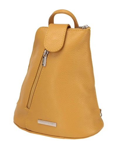 Shop Tuscany Leather Backpacks In Ocher