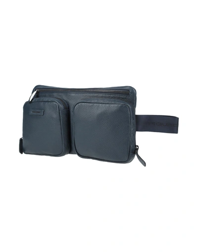 Shop Piquadro Bum Bags In Dark Blue