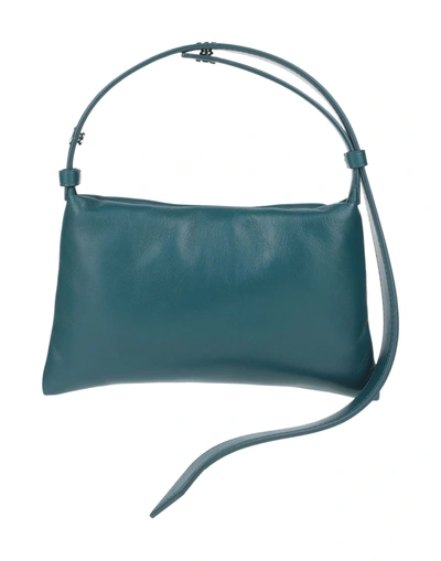 Shop Simon Miller Woman Handbag Deep Jade Size - Bovine Leather In Green