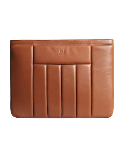 Shop Dunhill Man Handbag Brown Size - Lambskin