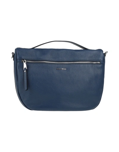 Shop Gianni Notaro C.j. Gianni Notaro Woman Handbag Blue Size - Calfskin