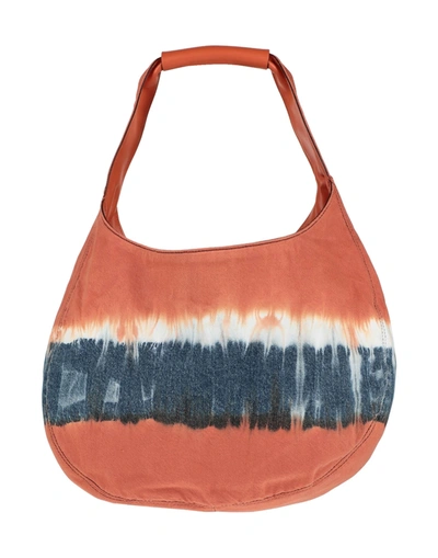 Shop Alberta Ferretti Woman Shoulder Bag Orange Size - Textile Fibers
