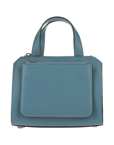 Shop Valextra Handbags In Pastel Blue