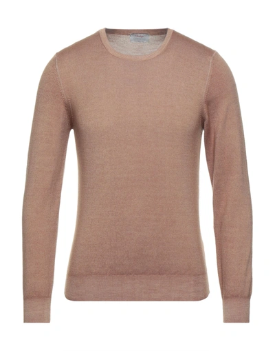Shop Gran Sasso Man Sweater Sand Size 46 Virgin Wool In Beige