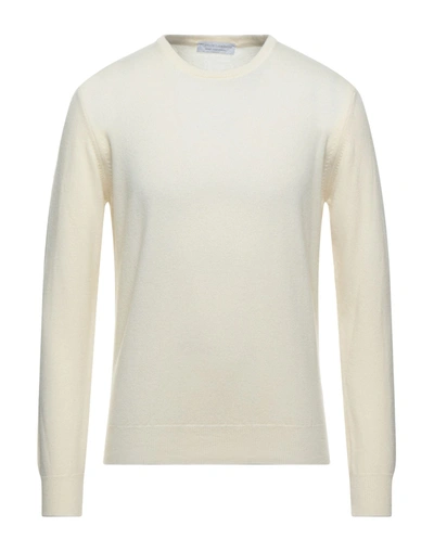 Shop Filippo De Laurentiis Man Sweater Ivory Size 44 Wool, Cashmere, Viscose In White