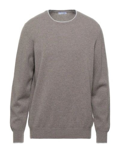 Shop Gran Sasso Man Sweater Dove Grey Size 36 Virgin Wool
