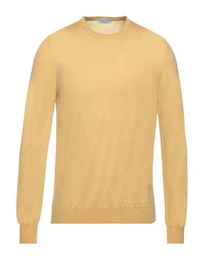 Shop Gran Sasso Man Sweater Ocher Size 42 Virgin Wool In Yellow