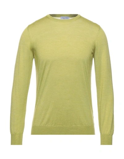 Shop Gran Sasso Man Sweater Acid Green Size 44 Virgin Wool, Silk