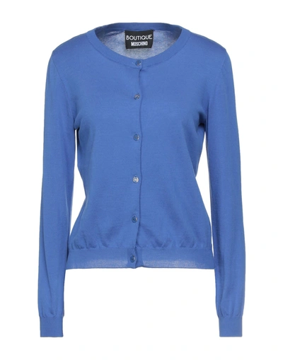Shop Boutique Moschino Cardigans In Pastel Blue