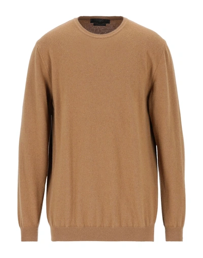 Shop Liu •jo Man Sweaters In Camel