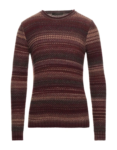 Shop Jeordie's Man Sweater Brick Red Size Xxl Merino Wool, Acrylic