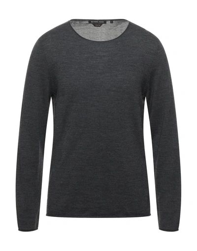 Shop Michael Kors Mens Sweaters In Steel Grey