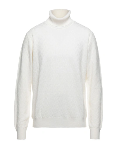 Shop Jeordie's Man Turtleneck Ivory Size 3xl Merino Wool, Dralon In White