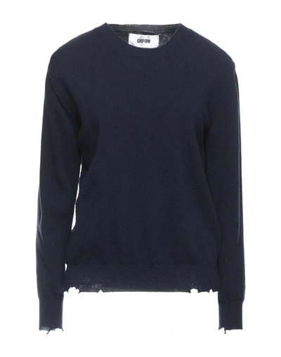 Shop Mauro Grifoni Sweaters In Dark Blue