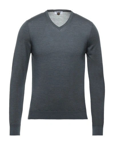 Shop Heritage Man Sweater Lead Size 42 Virgin Wool, Silk, Cashmere In Grey